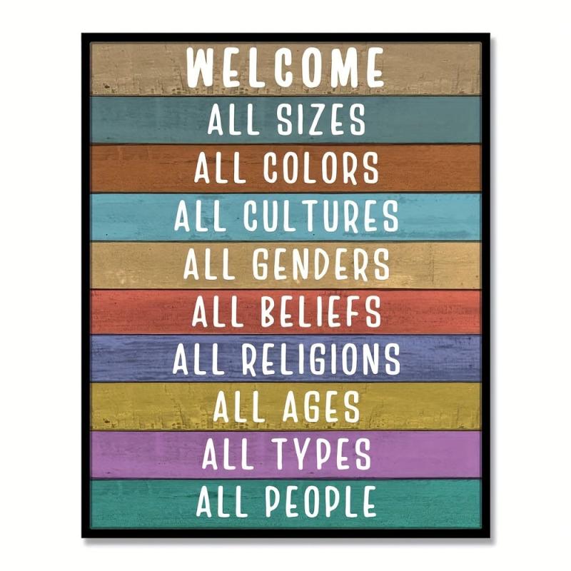 Welcome Sign Wall Decor - Classroom Rules Poster - 8X10 INCH