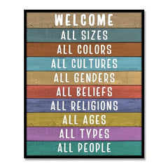 Welcome Sign Wall Decor - Classroom Rules Poster - 8X10 INCH