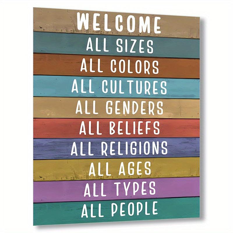 Welcome Sign Wall Decor - Classroom Rules Poster - 8X10 INCH