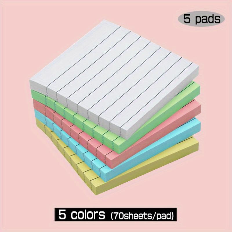 10 Pastel Sticky Notes 3x3 Lined Adhesive Memo Small Pads