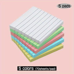 10 Pastel Sticky Notes 3x3 Lined Adhesive Memo Small Pads