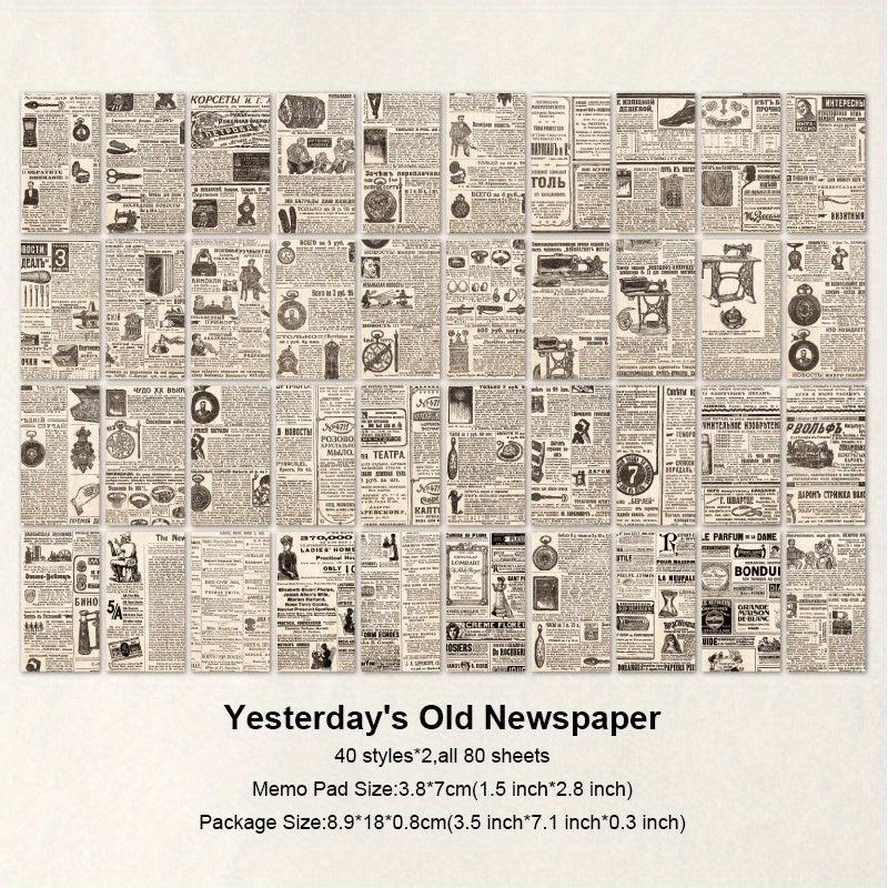 Vintage Scrapbook Paper, 80 Sheets