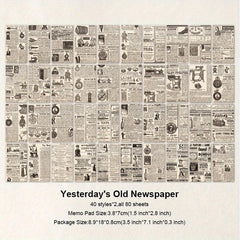 Vintage Scrapbook Paper, 80 Sheets