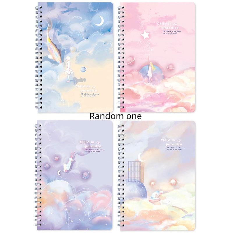 A5 Lined Men's Women's Diaries Hardcover Writing Notebook Cartoon Cover Notebook