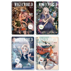 A5 Lined Men's Women's Diaries Hardcover Writing Notebook Cartoon Cover Notebook