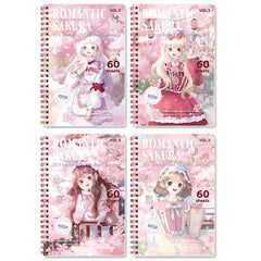 A5 Lined Men's Women's Diaries Hardcover Writing Notebook Cartoon Cover Notebook