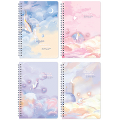 A5 Lined Men's Women's Diaries Hardcover Writing Notebook Cartoon Cover Notebook