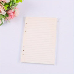 6 Ring Kraft Lined Paper Refills for Leather Journal Notebook