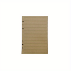 6 Ring Kraft Lined Paper Refills for Leather Journal Notebook