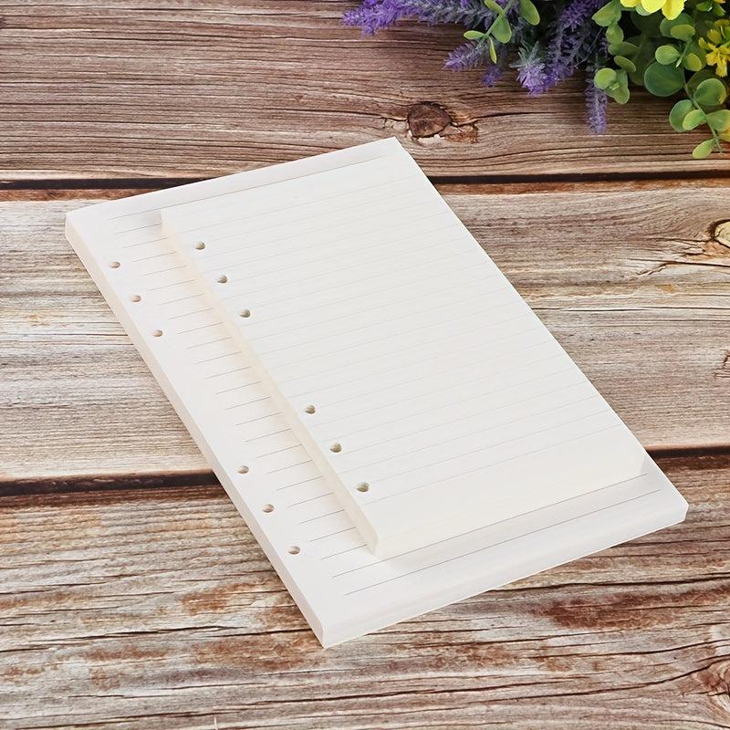 6 Ring Kraft Lined Paper Refills for Leather Journal Notebook