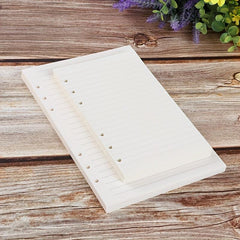 6 Ring Kraft Lined Paper Refills for Leather Journal Notebook