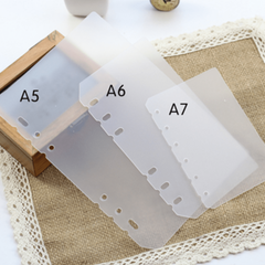 1pc A5 Frosted Semi Transparent 6 Hole Ring Binder Shell