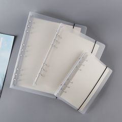 1pc A5 Frosted Semi Transparent 6 Hole Ring Binder Shell