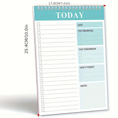 1pc Daily Planning Record Book 52 Sheets Coil Planner