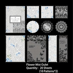 20 Sheets Vintage Lace Series Scrapbook Paper