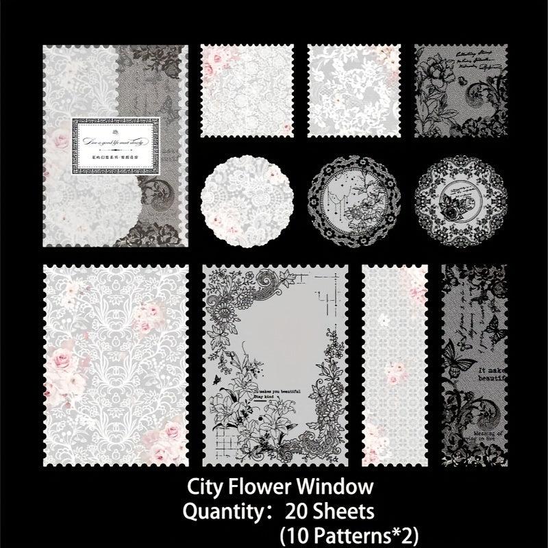 20 Sheets Vintage Lace Series Scrapbook Paper