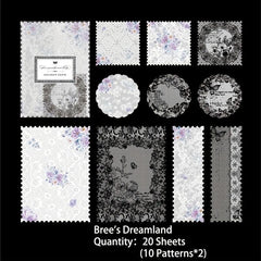 20 Sheets Vintage Lace Series Scrapbook Paper