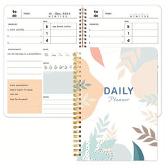 BUBU Daily Planner Notebook Undated To Do List Time Management Meal Plan