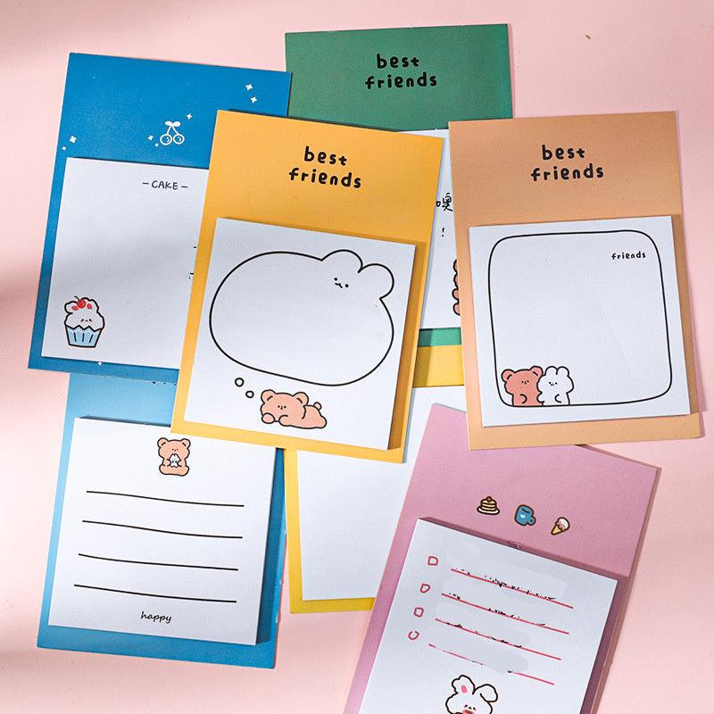 Rabbit Memo Pad Sticky Notes 30 Sheets Office Learning Stationery