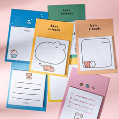 Rabbit Memo Pad Sticky Notes 30 Sheets Office Learning Stationery
