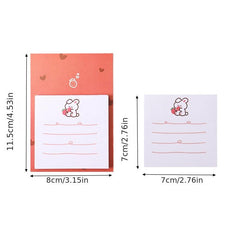 Rabbit Memo Pad Sticky Notes 30 Sheets Office Learning Stationery