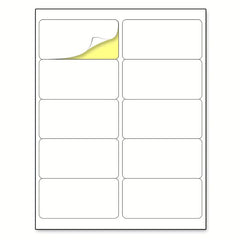 Printable Sticker Labels Matte 10 Labels/Page 2x4 10/20 Sheets