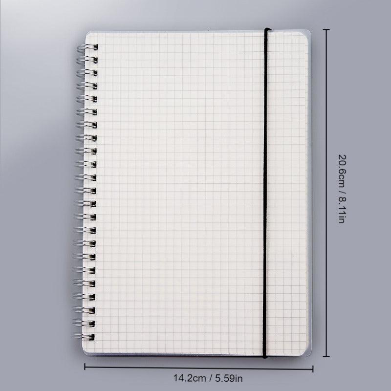 Frosted PP Shell Coil Notebook A5 Horizontal Line Inner Page Not Clear
