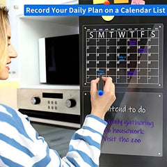 Acrylic Magnetic Dry Erase Board Calendar For Fridge - Clear