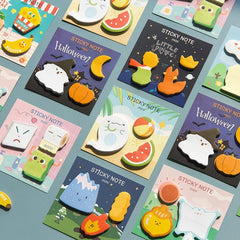 90 Sheets Halloween Shape Sticky Note Combo