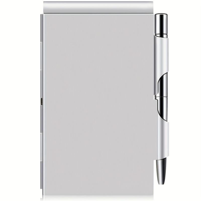 Aluminum Alloy Card Box Notebook With Pen Tearable Fashionable And Convenient