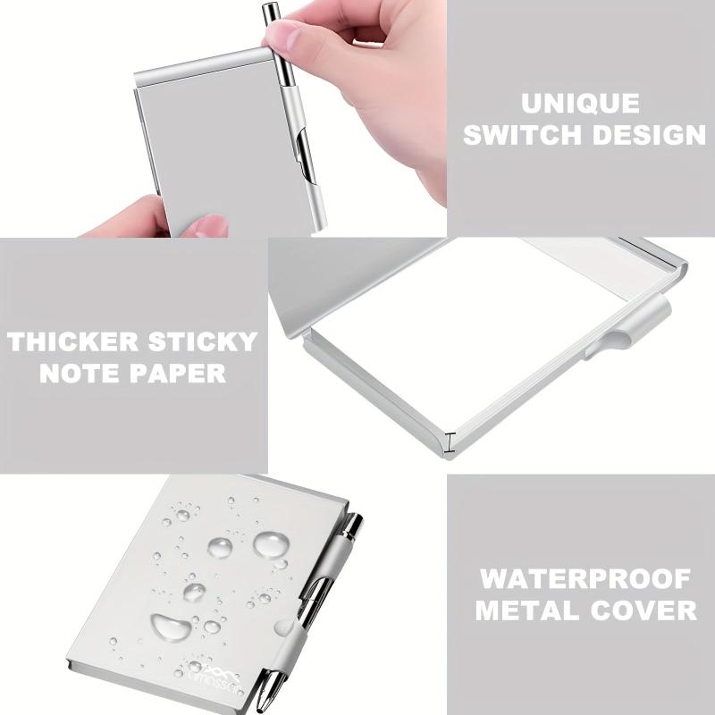 Aluminum Alloy Card Box Notebook With Pen Tearable Fashionable And Convenient