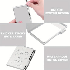 Aluminum Alloy Card Box Notebook With Pen Tearable Fashionable And Convenient