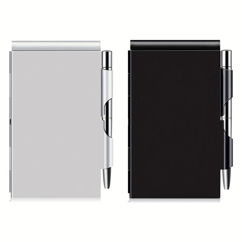 Aluminum Alloy Card Box Notebook With Pen Tearable Fashionable And Convenient