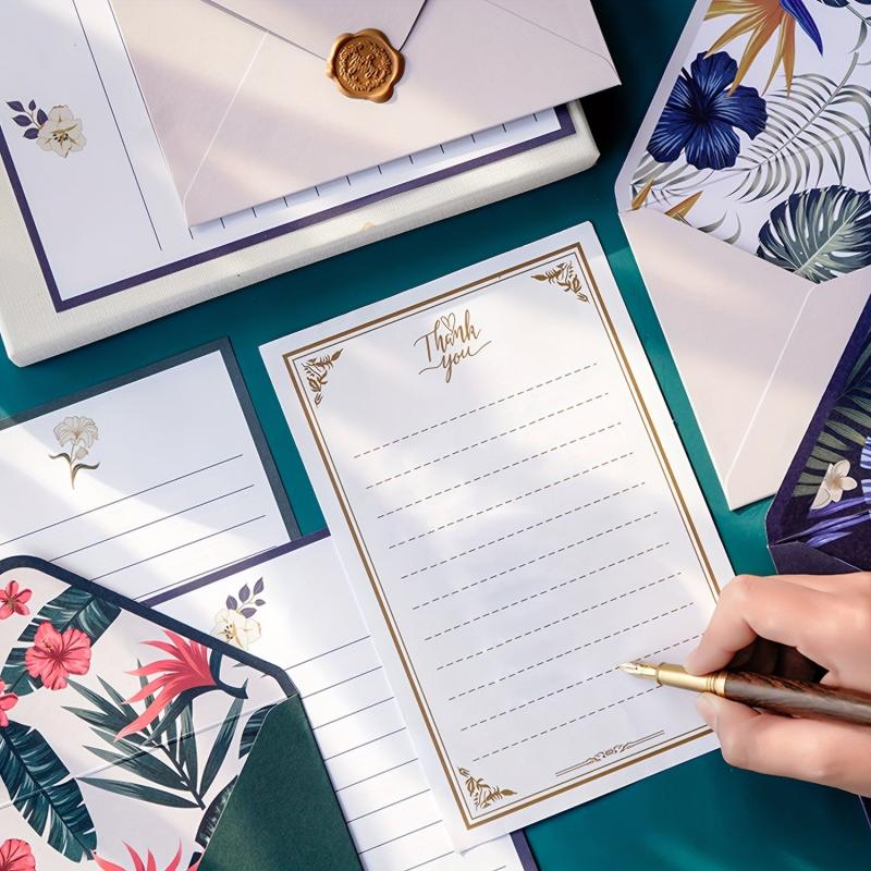 20pcs Plant Flower Series Envelope Letter Paper Set