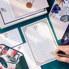 20pcs Plant Flower Series Envelope Letter Paper Set