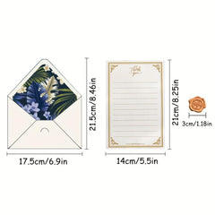 20pcs Plant Flower Series Envelope Letter Paper Set
