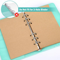 A5 160 Pages Kraft Blank Filler Paper for 6 Ring Binders