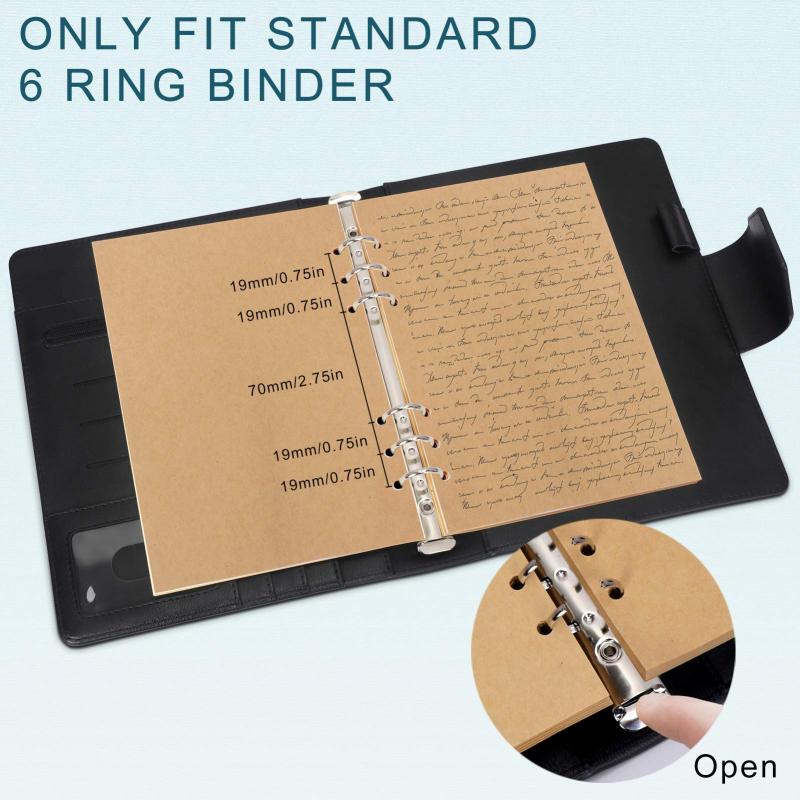 A5 160 Pages Kraft Blank Filler Paper for 6 Ring Binders