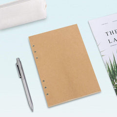 A5 160 Pages Kraft Blank Filler Paper for 6 Ring Binders