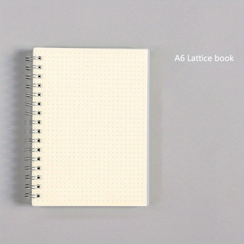 A6 Frosted Transparent Cover Horizontal Grid Blank Notepad