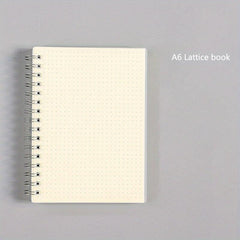 A6 Frosted Transparent Cover Horizontal Grid Blank Notepad