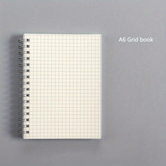 A6 Frosted Transparent Cover Horizontal Grid Blank Notepad