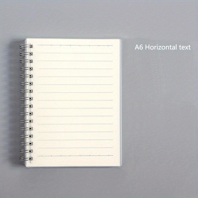 A6 Frosted Transparent Cover Horizontal Grid Blank Notepad