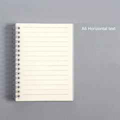 A6 Frosted Transparent Cover Horizontal Grid Blank Notepad