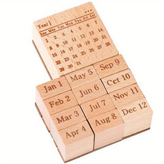 Wooden Rubber Stamp Set for DIY Crafts Gift Wrapping Scrapbooking