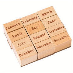 Wooden Rubber Stamp Set for DIY Crafts Gift Wrapping Scrapbooking