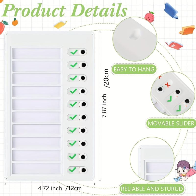 Reusable To Do List Checklist Board with Replaceable Cardstock - Pack of 4