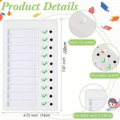 Reusable To Do List Checklist Board with Replaceable Cardstock - Pack of 4