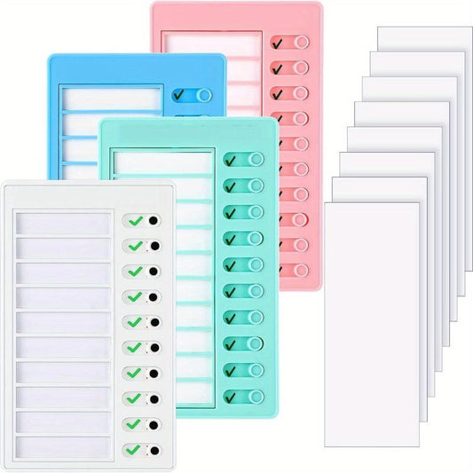 Reusable To Do List Checklist Board with Replaceable Cardstock - Pack of 4