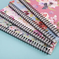A5 Fresh Floral Pattern Coil Notebook for School & Office